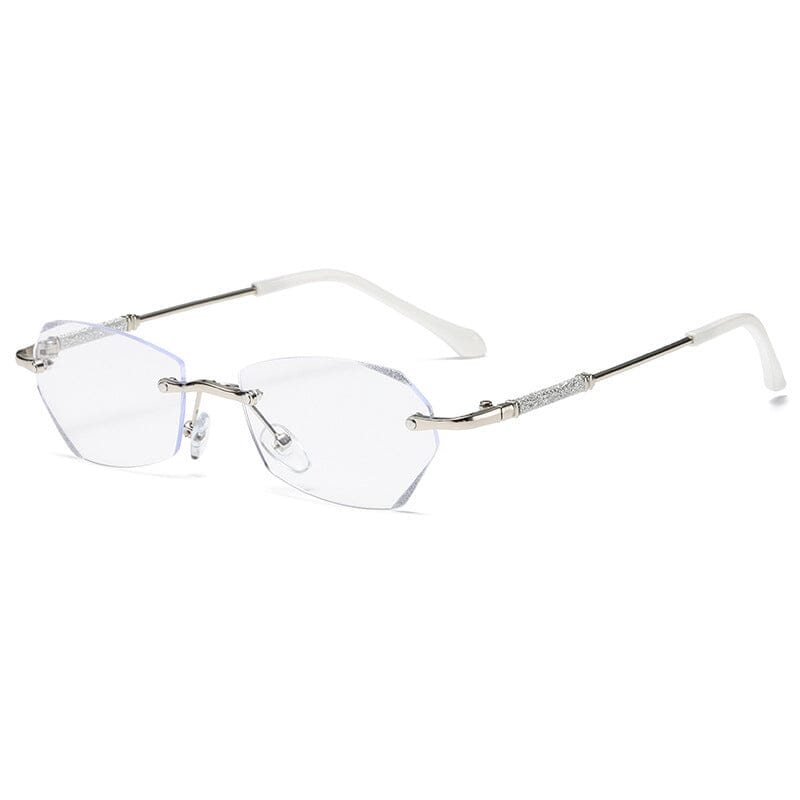 VisionEase | Stilvolle randlose Anti-Blaulicht-Lesebrille Silber Decorique.de