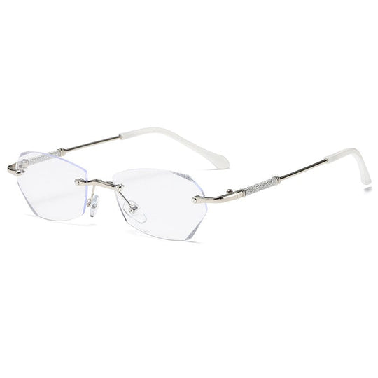 VisionEase | Stilvolle randlose Anti-Blaulicht-Lesebrille Silber Decorique.de
