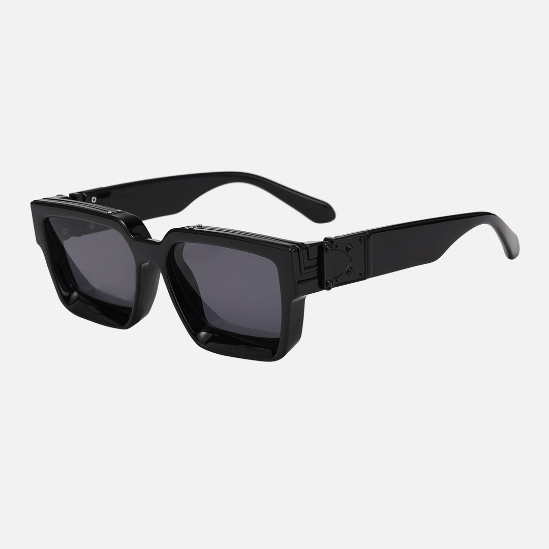 VisionShade | UV-400 Schutz & Kratzfeste Unisex-Brille Schwarze Gläser schwarzer Rahmen Decorique.de