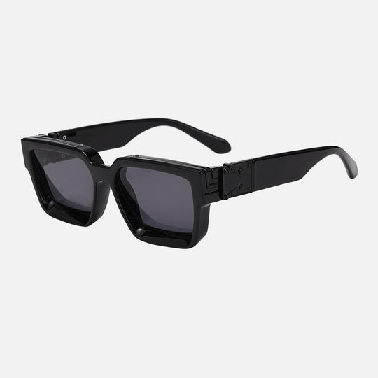 VisionShade | UV-400 Schutz & Kratzfeste Unisex-Brille Schwarze Gläser schwarzer Rahmen Decorique.de