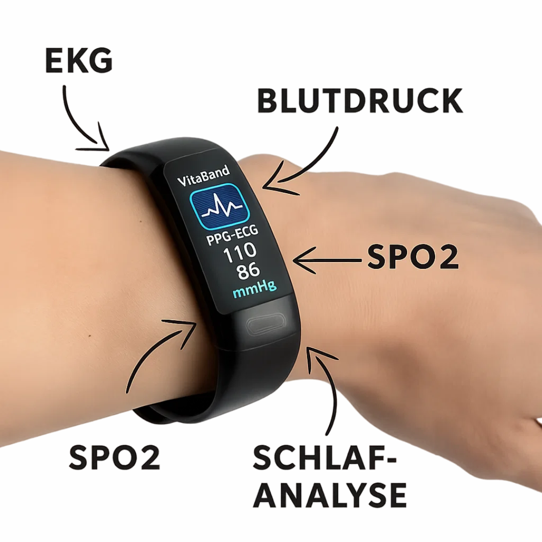 VitaBand | Intelligentes Gesundheitsarmband mit EKG & Schlafanalyse Decorique.de