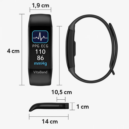 VitaBand | Intelligentes Gesundheitsarmband mit EKG & Schlafanalyse Decorique.de