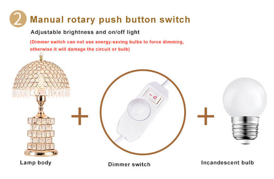 VitaCrysta | Edle Kristallkuppel-Tischlampe für Zuhause Decorique.de