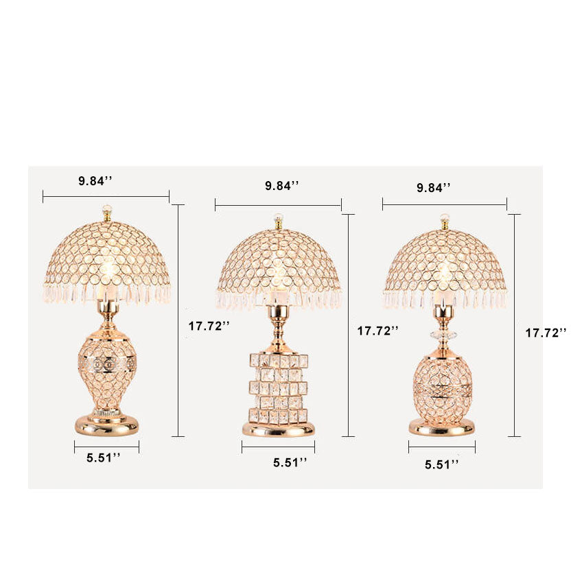 VitaCrysta | Edle Kristallkuppel-Tischlampe für Zuhause Decorique.de