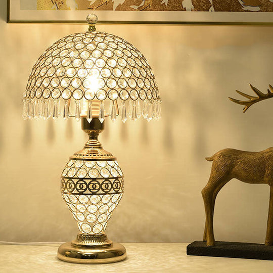 VitaCrysta | Edle Kristallkuppel-Tischlampe für Zuhause A Drucktaste 230V Decorique.de