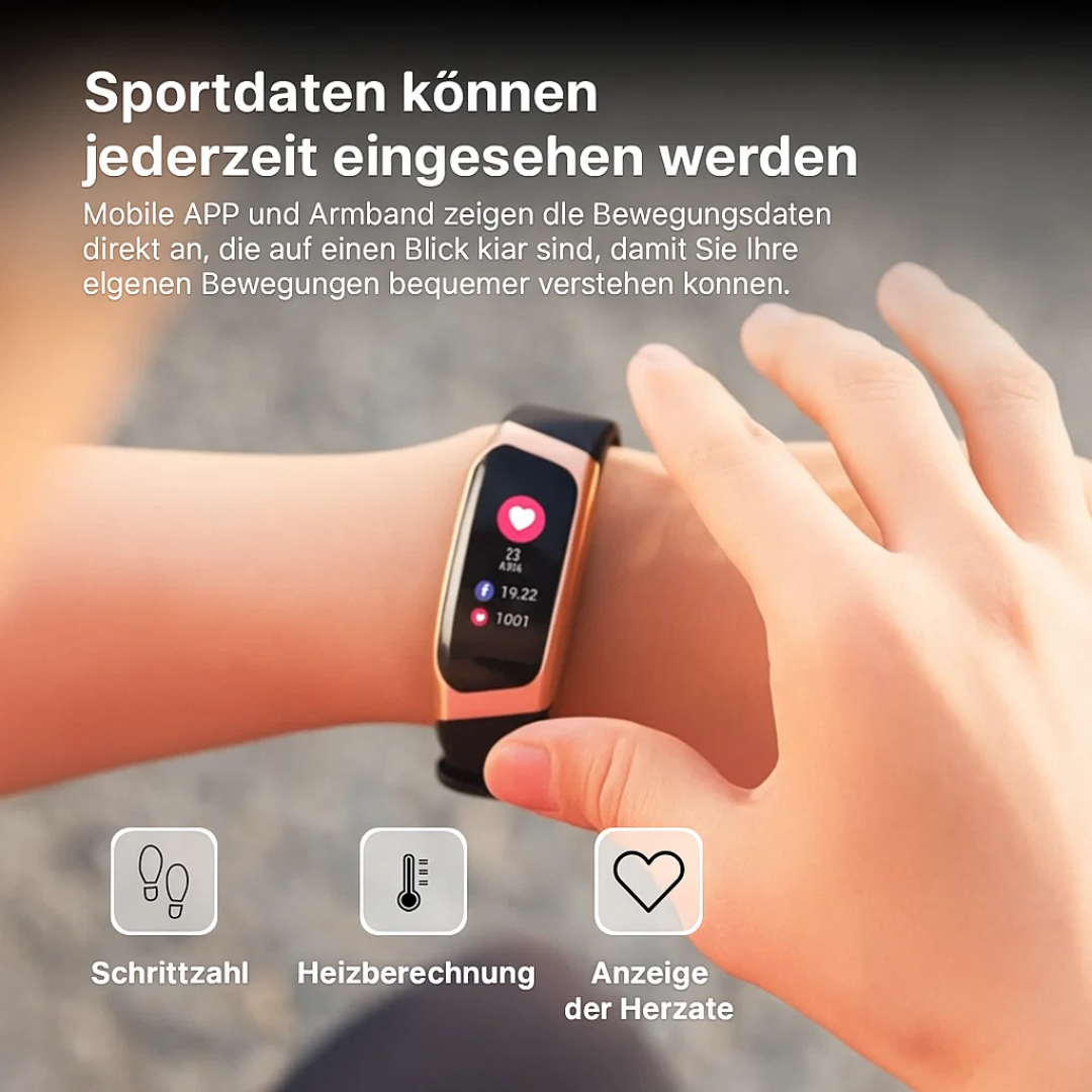 VitaFit | Fitness-Tracker mit Blutdruck- & Herzfrequenzmesser Decorique.de