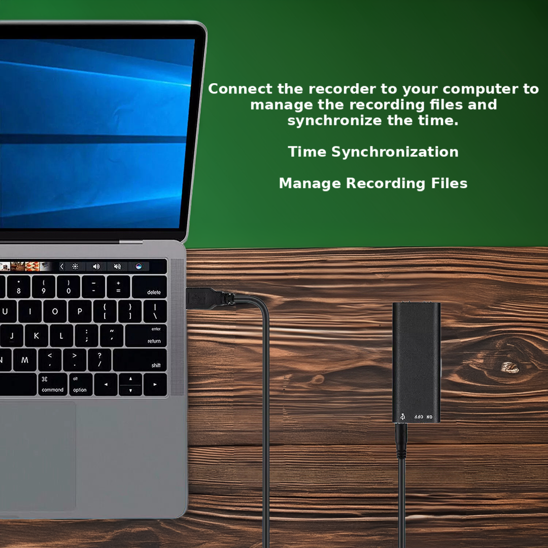 VoiceNote | Mini Diktiergerät mit Sprachaktivierung & 96h Akku Decorique.de