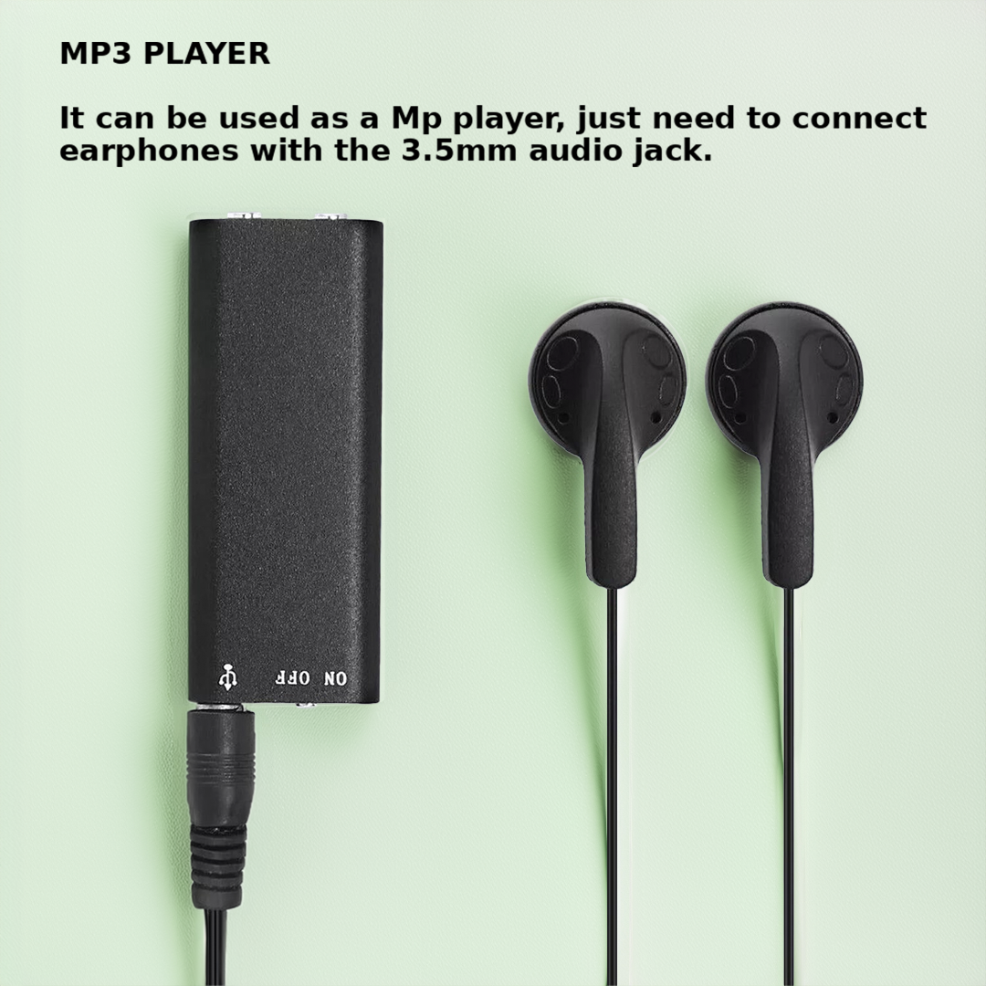 VoiceNote | Mini Diktiergerät mit Sprachaktivierung & 96h Akku Decorique.de