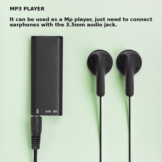 VoiceNote | Mini Diktiergerät mit Sprachaktivierung & 96h Akku Decorique.de