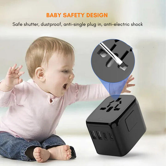 VoltAdapt | Reiseadapter – Universeller AC-Stecker mit USB-C Decorique.de