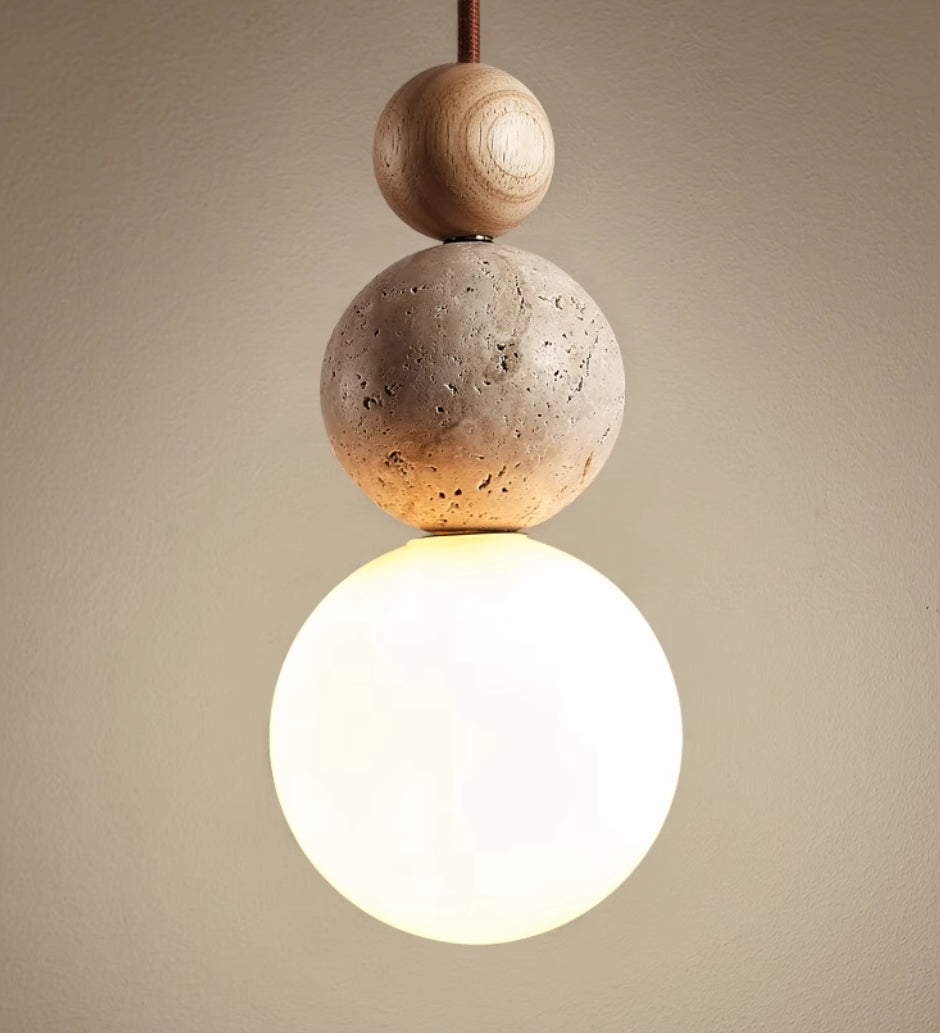 GlowTuff | Moderne einfache Stil Travertin Pendelleuchte
