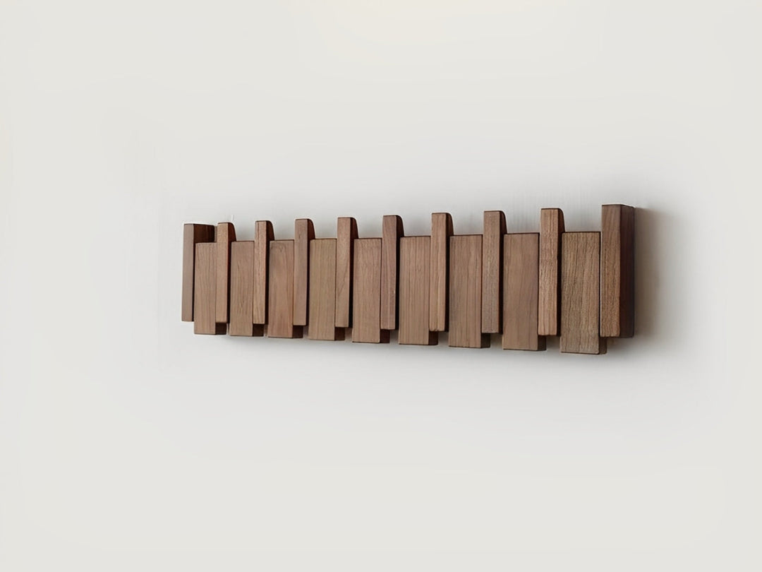 WaldenHook | Handgefertigter Holz-Garderobenständer Dunkelbraun Decorique.de