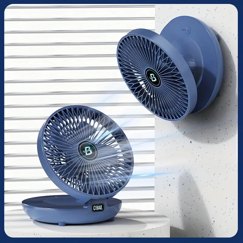 WallBreeze | Multifunktionaler & Tragbarer Wandventilator Blau Decorique.de