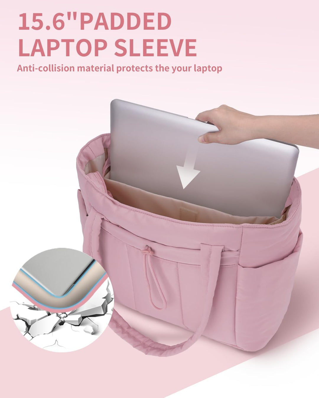 CarryLuxe | Puffer-Tasche – Mit Becherhalter & Laptopfach