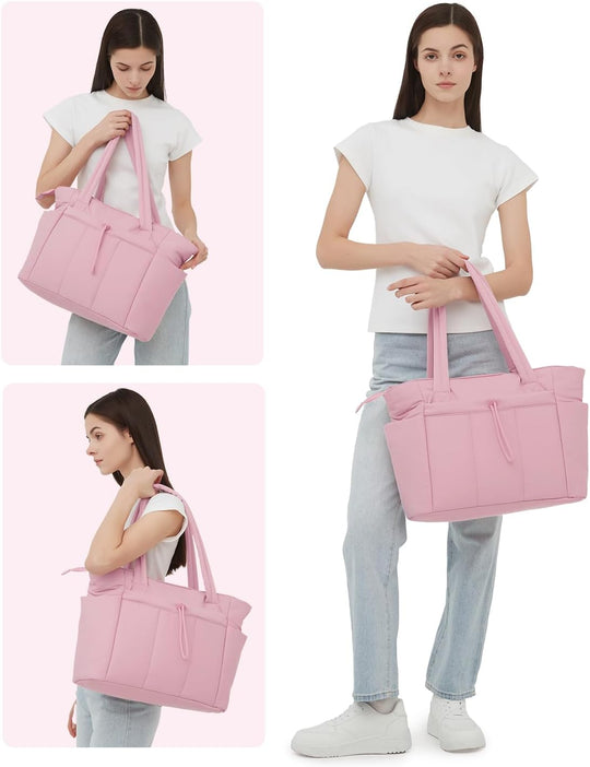 CarryLuxe | Puffer-Tasche – Mit Becherhalter & Laptopfach