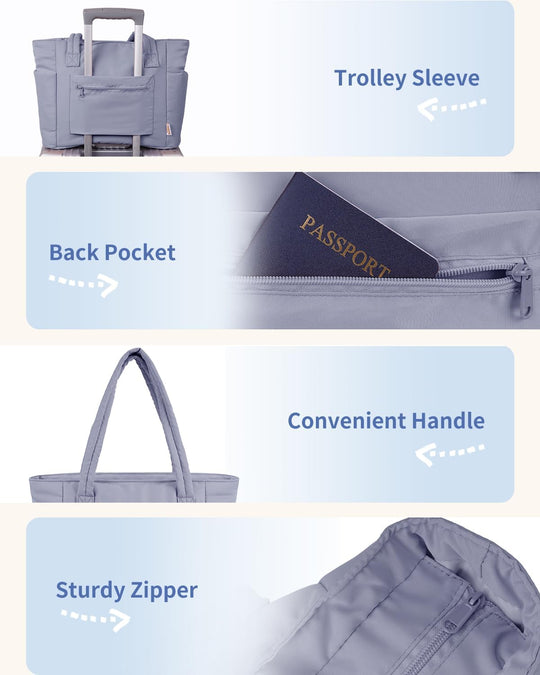 CarryLuxe | Puffer-Tasche – Mit Becherhalter & Laptopfach