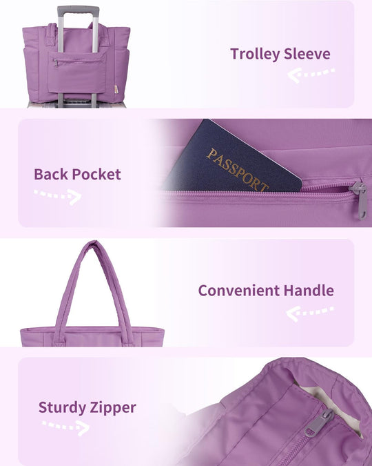 CarryLuxe | Puffer-Tasche – Mit Becherhalter & Laptopfach