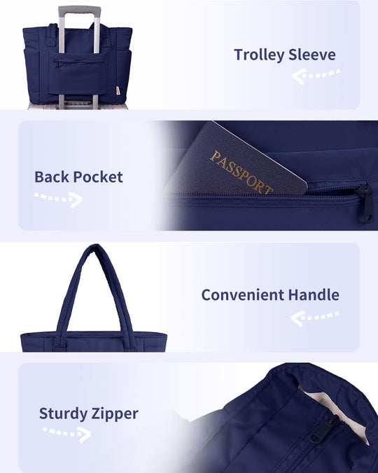 CarryLuxe | Puffer-Tasche – Mit Becherhalter & Laptopfach