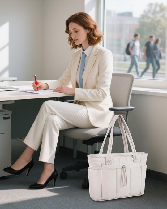 CarryLuxe | Puffer-Tasche – Mit Becherhalter & Laptopfach