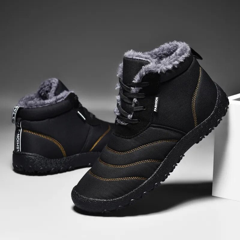 WarmStep | Warme Orthopädische Winterschuhe Schwarz Decorique.de