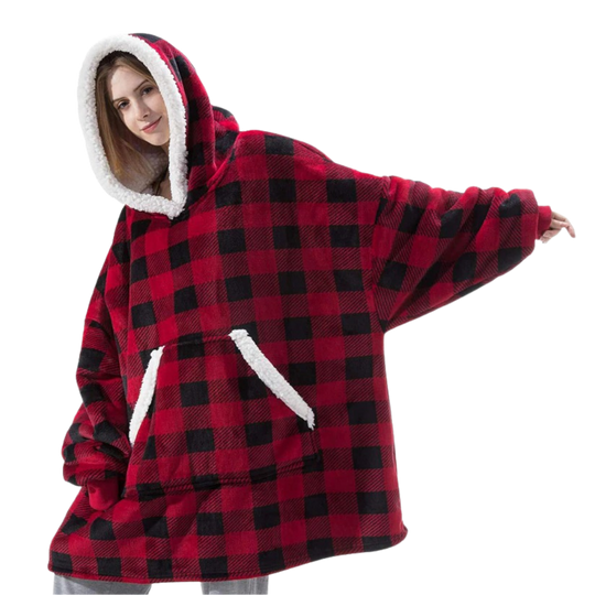 WarmWrap | Kuscheliger Oversize-Decken-Hoodie Holzfäller Decorique.de