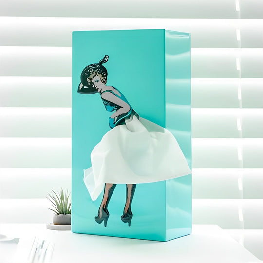 WhirlTissue | Fliegender Rock Taschentuchdose Blau Decorique.de