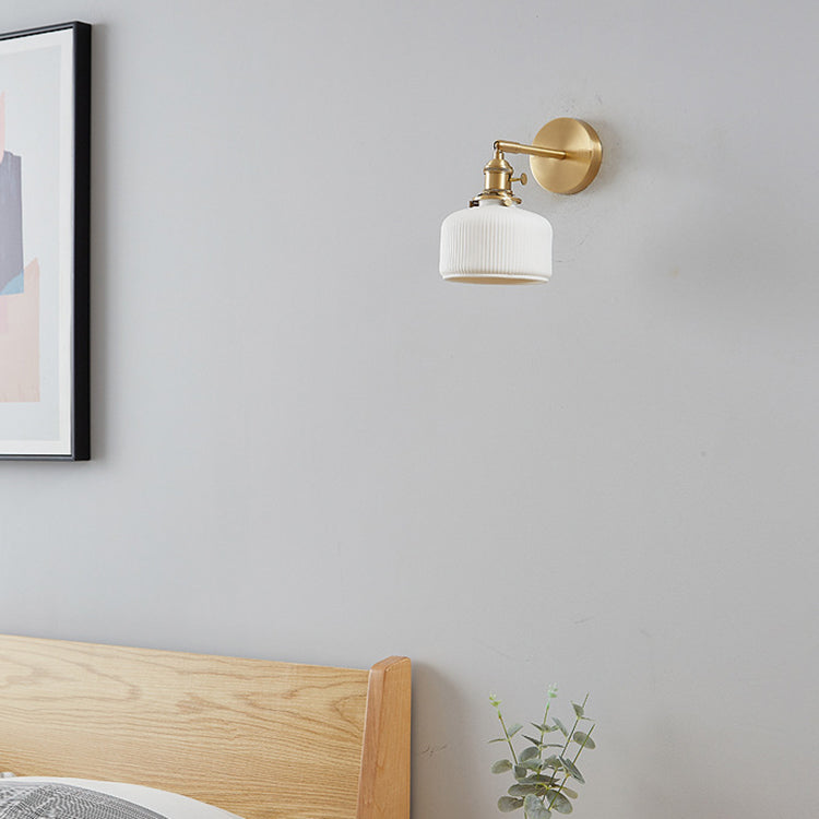 WhiteStripe | Minimalistische Wandlampe mit Struktur Decorique.de