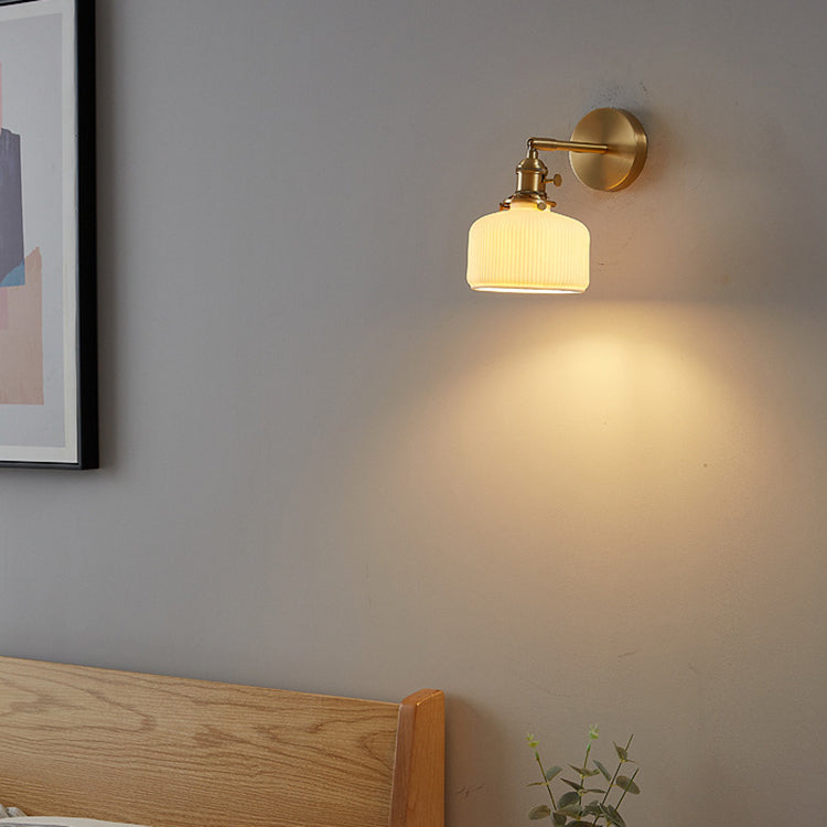 WhiteStripe | Minimalistische Wandlampe mit Struktur Decorique.de