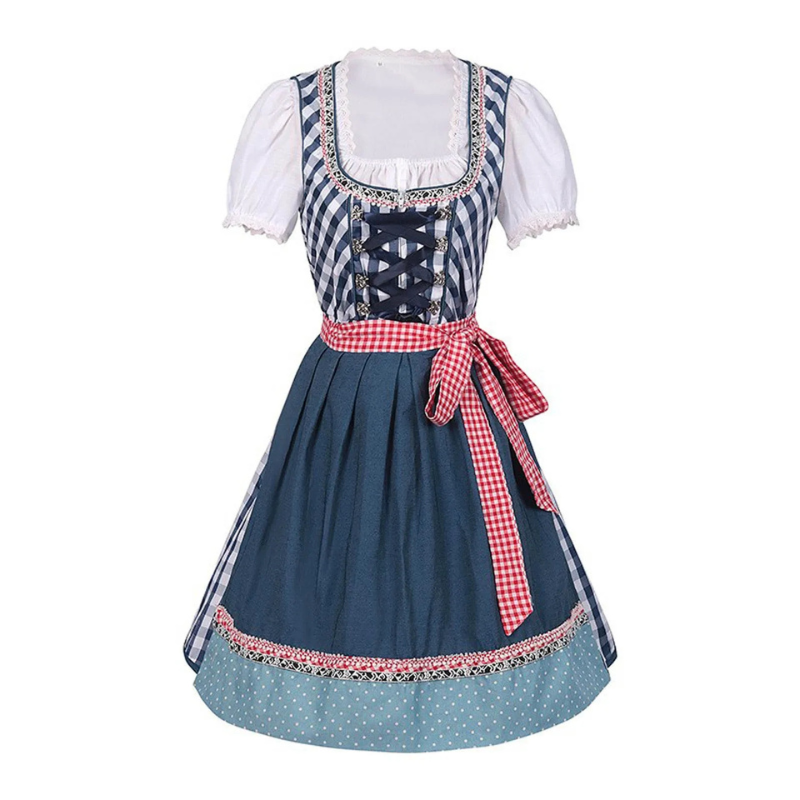 Wiesenzauber | Damen-Dirndl – Sommerlich Blau Blau Decorique.de