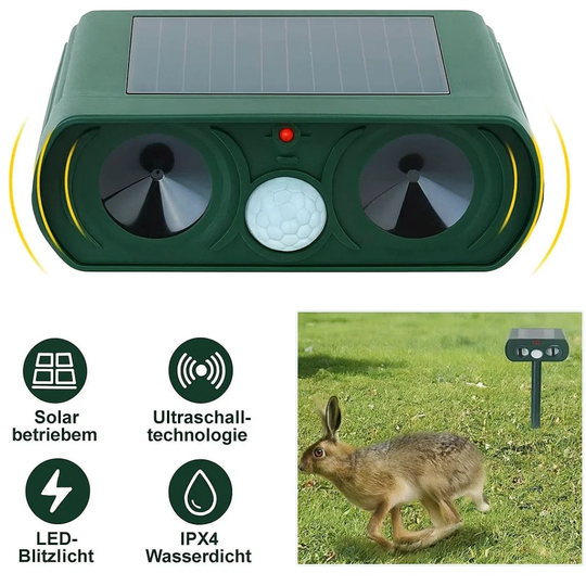 WildGuard | Solarbetriebener und Ultraschall-Tiervertreiber Decorique.de