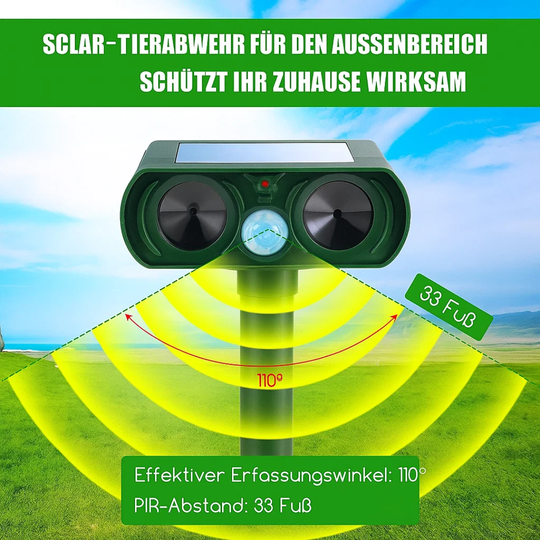 WildGuard | Solarbetriebener und Ultraschall-Tiervertreiber Decorique.de