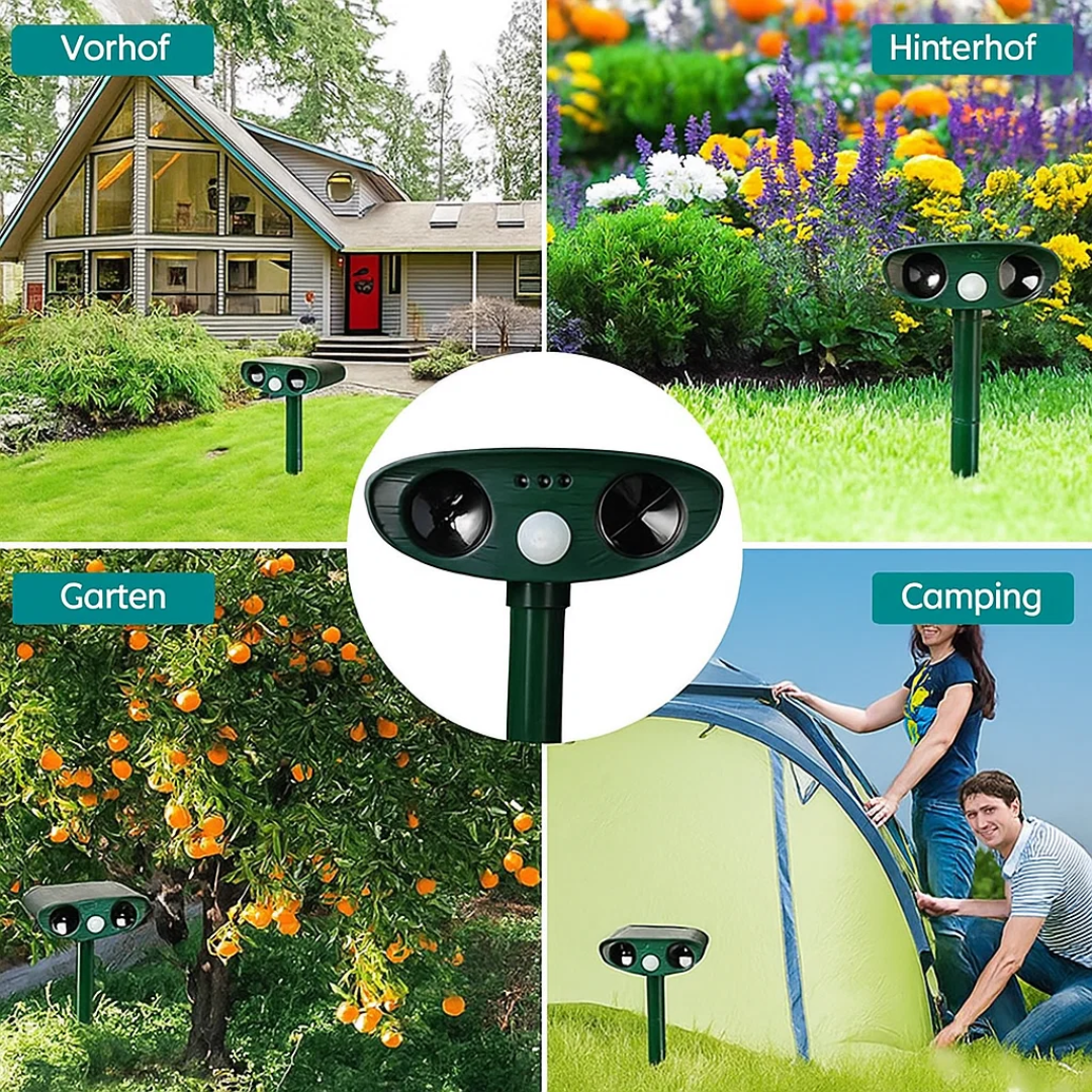 WildGuard | Solarbetriebener und Ultraschall-Tiervertreiber Decorique.de