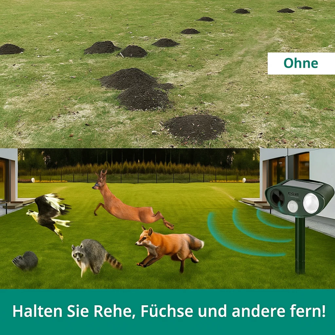 WildGuard | Solarbetriebener und Ultraschall-Tiervertreiber Decorique.de