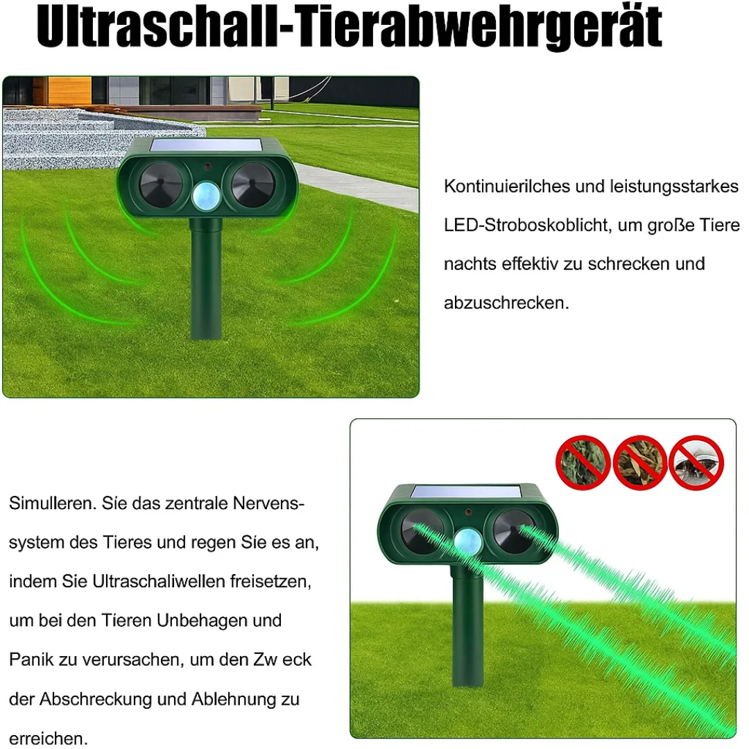 WildGuard | Solarbetriebener und Ultraschall-Tiervertreiber Decorique.de