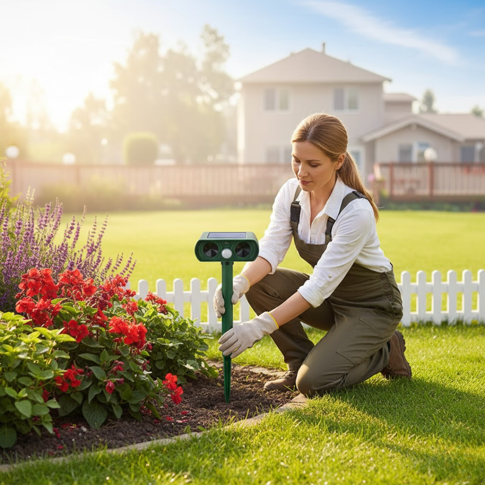 WildGuard | Solarbetriebener und Ultraschall-Tiervertreiber Decorique.de
