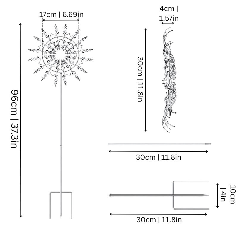 WindAura | Doppeldrehendes Windspiel aus Edelstahl Decorique.de