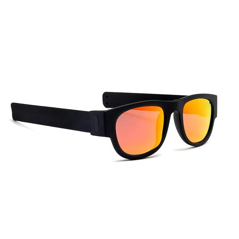 WrapShade | Faltbare Slap-Sonnenbrille Schwarz Orange Decorique.de