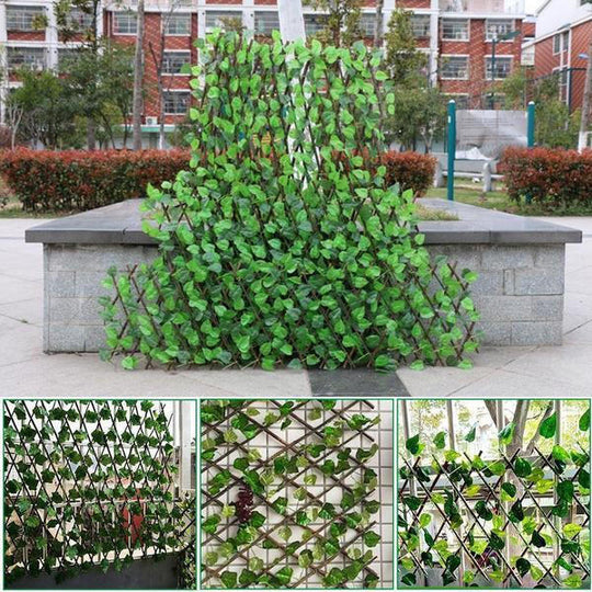 LeafFence | Einziehbarer Künstlicher Gartenpflanzenzaun