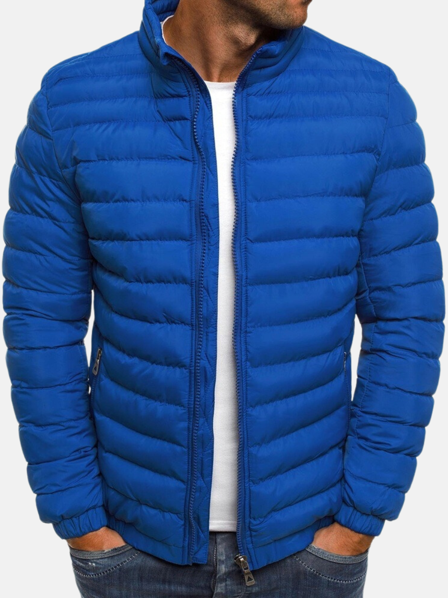 XandroStyle | Herren Steppjacke Elegant und Tailliert für Herbst Blau Decorique.de