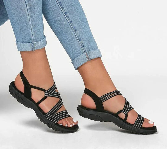 Ximena | Orthopädische Bequeme Sandalen | Damen Schwarz Decorique.de