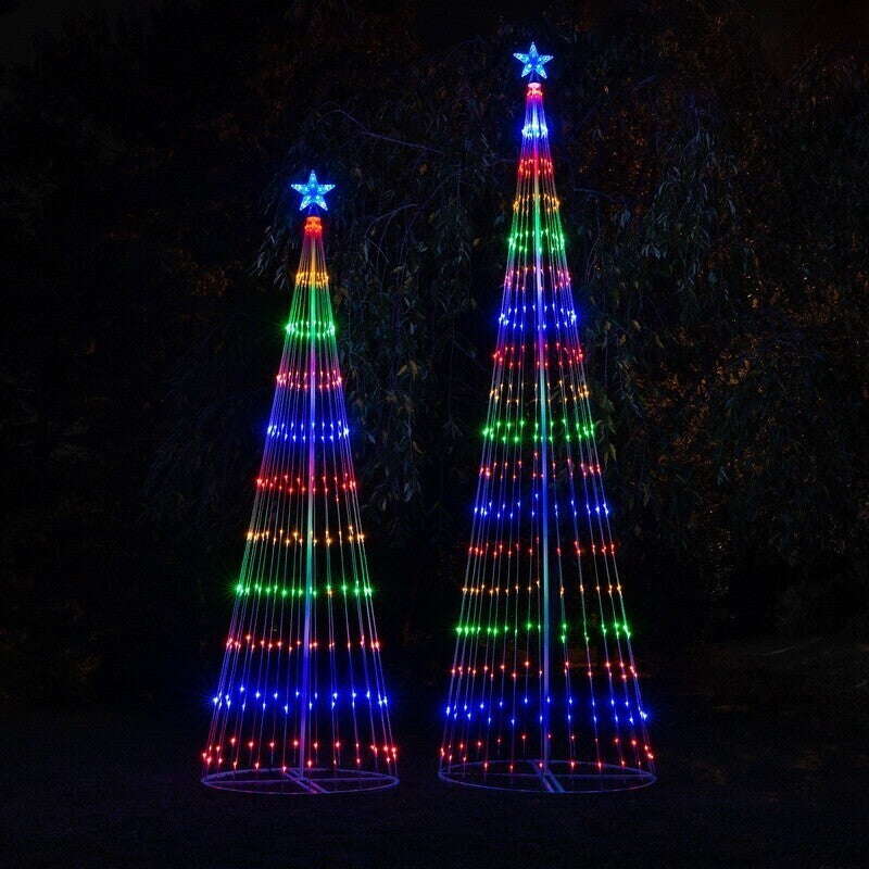 XmasRay | Multicolor LED Animierte Außen Weihnachtsbaum Lichtshow Decorique.de