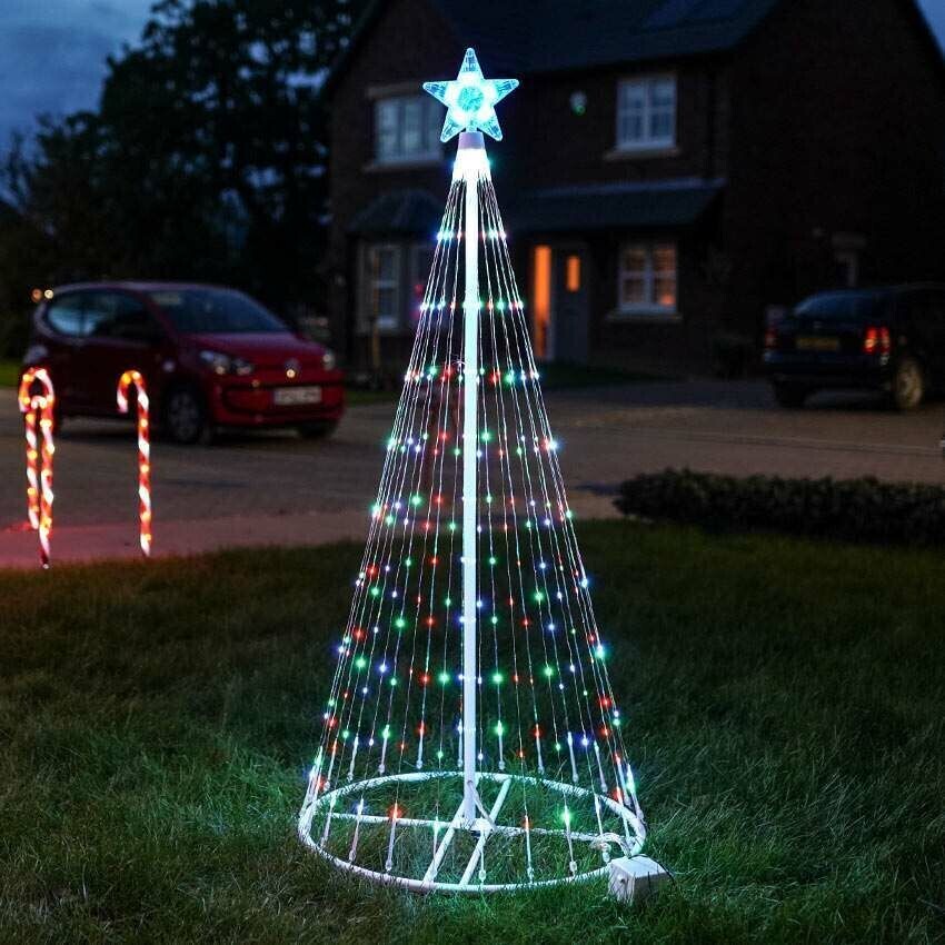 XmasRay | Multicolor LED Animierte Außen Weihnachtsbaum Lichtshow Decorique.de