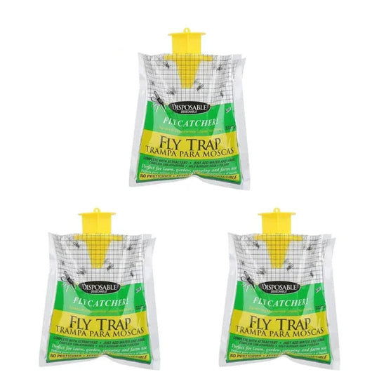 ZapBag | Öko Einweg-Fliegenfalle für den Außenbereich Packung mit 3 Decorique.de