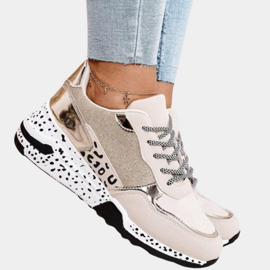 ZebraGlow | Damen-Sneaker – Auffälliger Stil mit höchstem Komfort Gold Decorique.de